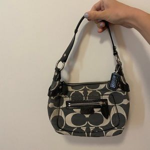 Coach Black and Cream Mini Bag